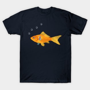 Goldfish with Flowers T-Shirt